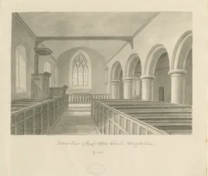 Interieur van High Offley Kerk