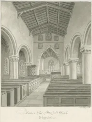 Interieur van de Mayfield-kerk