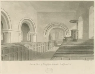 Interieur van Seighford Kerk