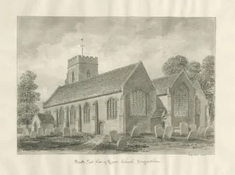 Kinver Church: sepia tekening