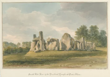 Oxfordshire - Henley upon Thames - Druïdische Tempel bij Park Place, 1826