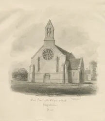 Stafford - Salt Chapel [St. James]: sepia tekening