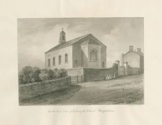 Thursfield Kapel: sepia wassing tekening