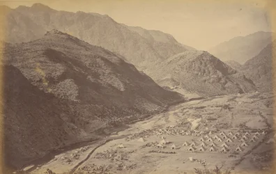 Ali Musjid en kamp van Sultan Tarra, met Sunga waar majoor Birch en luitenant Fitzgerald van de 27e Punjab Infanterie sneuvelden.