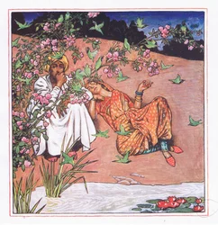 Liefde licht, illustratie uit The Garden of Kama (en andere liederen uit India), 1920