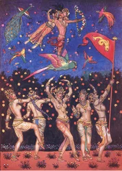 De tuin van Kama, illustratie uit De tuin van Kama (en andere lyrische gedichten uit India), 1920
