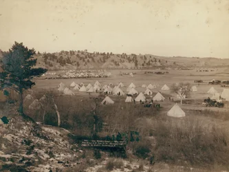 Kamp van generaal Brook nabij Pine Ridge