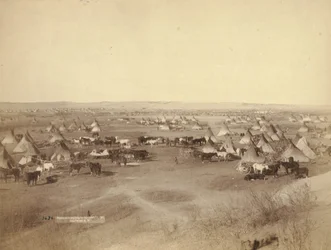 Vijandig Indiaans kamp, 1891