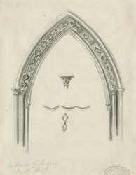 Interieur van Lichfield Kathedraal - Boog in Noordelijke Zijbeuk