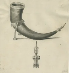Lichfield - Drinkhoorn: pen- en sepia tekening, nd [1748-1817]