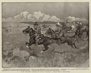 Met de vliegende colonne van kolonel Hickman, een race voor een springbok