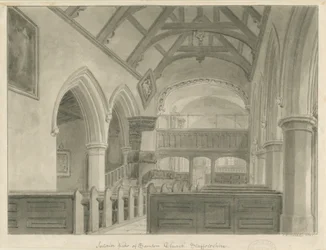 Interieur van Sandon Kerk