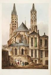 De kerk van St. Germains, illustratie uit Versailles, Parijs en Saint Denis, uitgegeven 1810