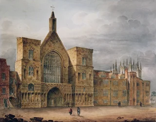 Ingang van Westminster Hall, 1807