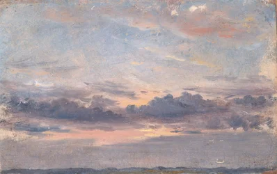 Een wolkenstudie, zonsondergang