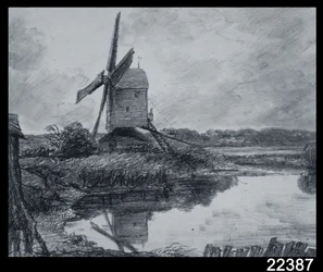 Een molen aan de oevers van de rivier de Stour