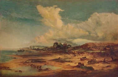Kustscène met kerk, ca. 1824