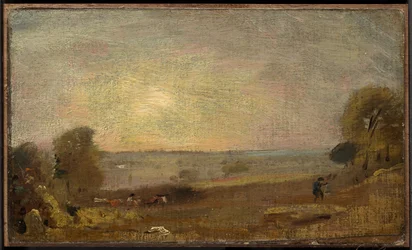 Dedham Vale vanaf de weg naar East Bergholt, zonsondergang