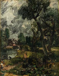Flatford Mill vanaf de brug, ca. 1814-17