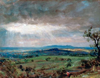 Hampstead Heath met Harrow in de verte, c1821