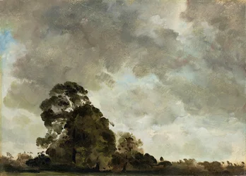 Landschap bij Hampstead, Boom en Stormwolken, ca.1821