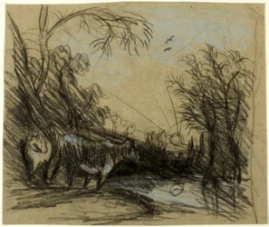 Landschap met koeien