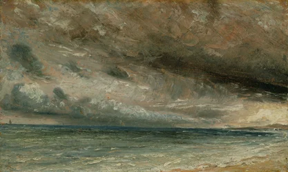 De kust bij Brighton - Stormachtige avond, c.1828