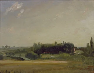 Uitzicht richting de pastorie, East Bergholt