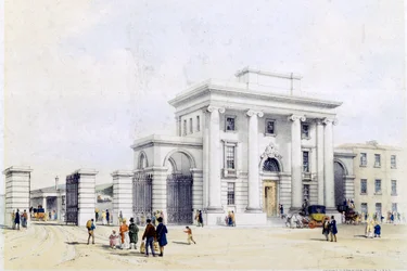 Ingang van Birmingham Station, 1838-39