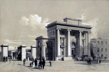 Ingang van Birmingham Station, september 1838