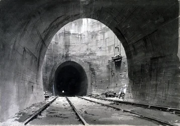 Grote ventilatieschacht, Kilsby Tunnel, Northamptonshire, 1837-38
