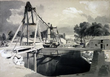 Grote ventilatieschacht en hijsinstallatie, Kilsby Tunnel, 15 juli 1837