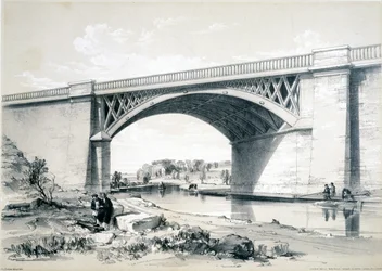 Nash Mill Bridge, nabij Kings Langley, Hertfordshire, 1839