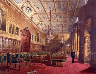 Interieur van Ironmongers Hall, Londen, 1888