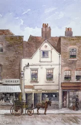 Uitzicht op nr. 72 Cheyne Walk, Chelsea, Londen, 1883