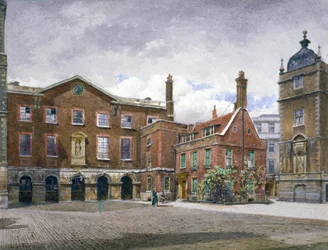 Uitzicht op de grammaticaschool bij Christ