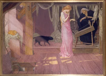 Doornroosje: de prinses prikt zich in de vinger