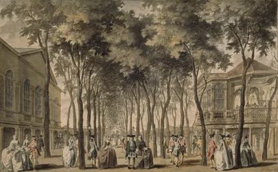 Een uitzicht op de Grand Walk, Marylebone Gardens, 1778-86