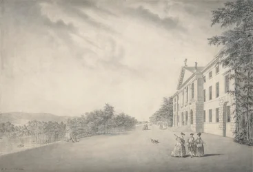 Oostelijk Uitzicht op West Wycombe House, Buckinghamshire