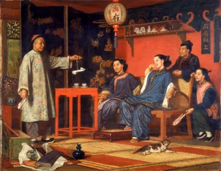 Chinese Dames Bekijken Europese Curiosa