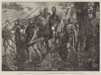 Mannen van Kent marcheren voor het leger van Harold