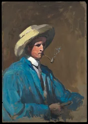 Zelfportret door Herbert Barnard John Everett BHC2683, begin 20e eeuw