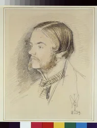 Portret van Holman Hunt, 1854