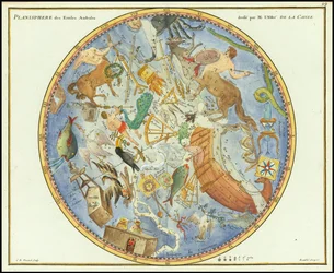 1776 - John Flamsteed - Planisphere des Etoiles Australes