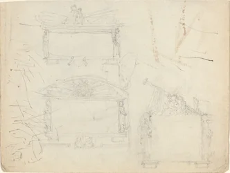Ontwerpen voor monumenten [recto en verso]