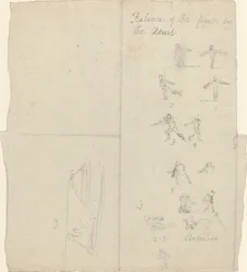 Figuren die balans en perspectief illustreren (recto)