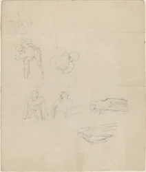 Blad van Figurenstudies