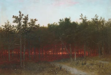 Schemering in de ceders bij Darien, Connecticut, 1872