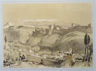 Het Alhambra vanaf de Albay, uit 
