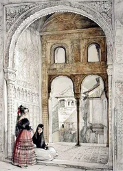 Raam in de Hal van Ambassadeurs, uit Schetsen en Tekeningen van het Alhambra